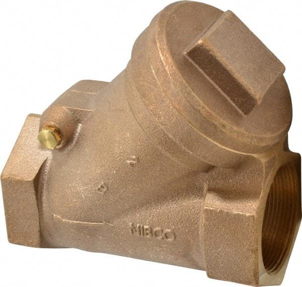 NIBCO - 2" Bronze Check Valve - Y-Pattern, FNPT x FNPT, 600 WOG - Best Tool & Supply