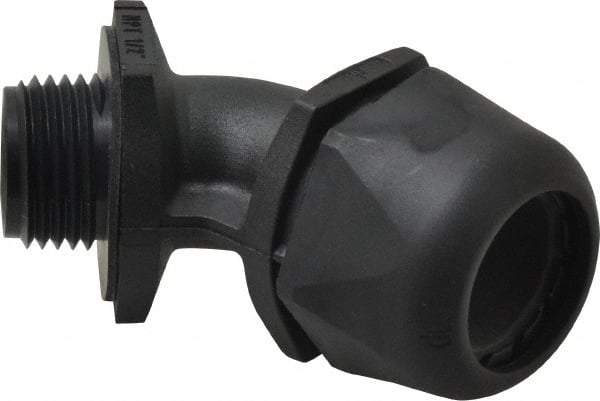 Murrplastik - 1/2" Trade, Nylon Compression Angled Liquidtight Conduit Connector - Noninsulated - Best Tool & Supply