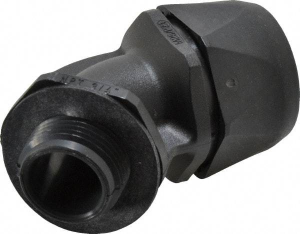 Murrplastik - 3/4" Trade, Nylon Compression Angled Liquidtight Conduit Connector - Noninsulated - Best Tool & Supply