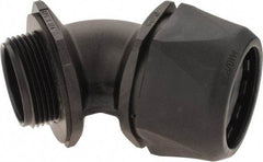 Murrplastik - 1-1/4" Trade, Nylon Compression Angled Liquidtight Conduit Connector - Noninsulated - Best Tool & Supply