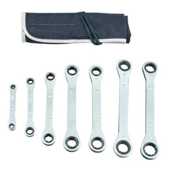 Martin Tools - 7 Pc, 1/4 - 7/8", 6, 12-Point Ratcheting Box Wrench Set - Exact Industrial Supply