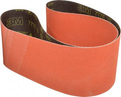 3M - 6" Wide x 60" OAL, 60 Grit, Ceramic Abrasive Belt - Ceramic, Medium, Coated, YF Weighted Cloth Backing, Wet/Dry, Series 777F - Best Tool & Supply