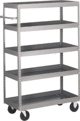 Quantum Storage - 1,000 Lb Capacity, 36" Wide x 18" Long x 57" High Shelf Cart - 5 Shelf, Steel - Best Tool & Supply