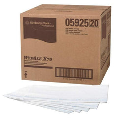 WypAll - 1/4 Fold Food Service Wipes - Box, 23-1/2" x 12-1/2" Sheet Size, Blue & White - Best Tool & Supply