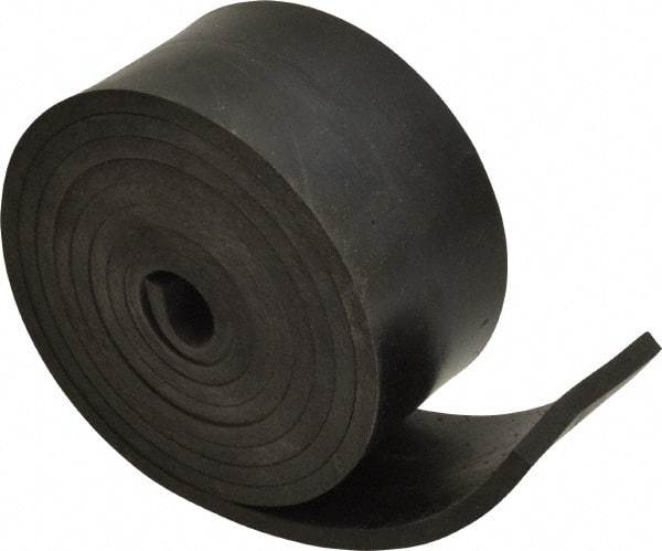 Made in USA - 3/16" Thick x 2" Wide x 60" Long, Buna-N Rubber Strip - Stock Length, 40 Shore A Durometer, 800 to 1,000 psi Tensile Strength, -20 to 170°F, Black - Best Tool & Supply