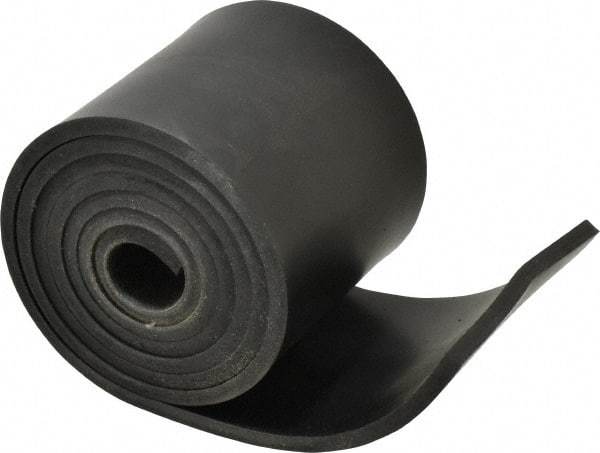 Made in USA - 1/4" Thick x 4" Wide x 60" Long, Buna-N Rubber Strip - Stock Length, 40 Shore A Durometer, 800 to 1,000 psi Tensile Strength, -20 to 170°F, Black - Best Tool & Supply