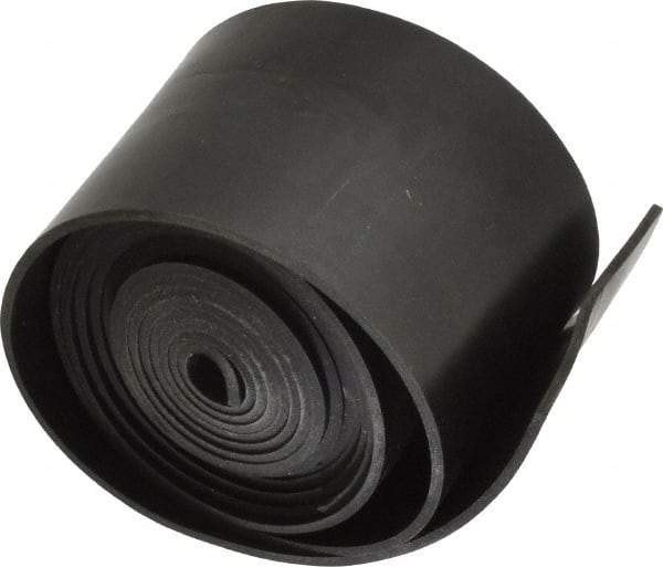 Made in USA - 1/16" Thick x 2" Wide x 60" Long, Neoprene Rubber Strip - Stock Length, 40 Shore A Durometer, 1,000 to 1,200 psi Tensile Strength, -40 to 212°F, Black - Best Tool & Supply