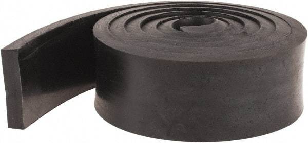 Made in USA - 3/8" Thick x 2" Wide x 60" Long, Neoprene Rubber Strip - Stock Length, 40 Shore A Durometer, 1,000 to 1,200 psi Tensile Strength, -40 to 212°F, Black - Best Tool & Supply