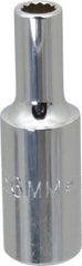 Proto - 3/8" Drive, Deep Hand Socket - 12 Points, 2-1/8" OAL, Chrome Vanadium, Chrome Finish - Best Tool & Supply