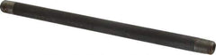 Made in USA - Schedule 80, 1/4" Diam x 9" Long Black Pipe Nipple - Threaded - Best Tool & Supply