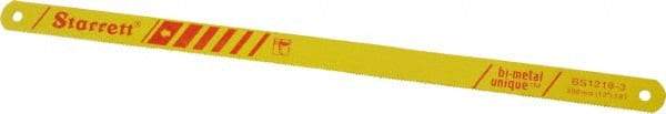 Starrett - 12" Long, 18 Teeth per Inch, Bi-Metal Power Hacksaw Blade - Toothed Edge, 5/8" Wide x 0.032" Thick - Best Tool & Supply