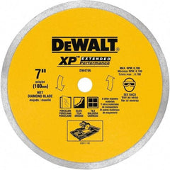 DeWALT - 7" Diam, 5/8" Arbor Hole Diam, Wet & Dry Cut Saw Blade - Diamond-Tipped, Standard Round Arbor - Best Tool & Supply