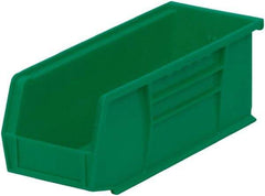 Akro-Mils - 20 Lb. Load Capacity, 10-7/8" Deep, Green Polymer Hopper Stacking Bin - 4" High x 4-1/8" Wide x 10-7/8" Long - Best Tool & Supply