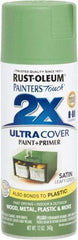 Rust-Oleum - Leafy Green, Satin, Enamel Spray Paint - 8 Sq Ft per Can, 12 oz Container, Use on Multipurpose - Best Tool & Supply