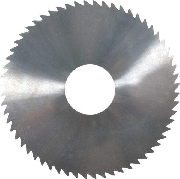 Made in USA - 2-1/4" Diam x 0.064" Blade Thickness x 5/8" Arbor Hole Diam, 60 Tooth Slitting and Slotting Saw - Arbor Connection, Solid Carbide, Concave Ground - Best Tool & Supply