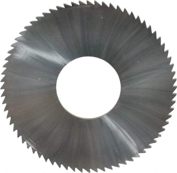 Made in USA - 2-3/4" Diam x 0.081" Blade Thickness x 1" Arbor Hole Diam, 72 Tooth Slitting and Slotting Saw - Arbor Connection, Solid Carbide, Concave Ground - Best Tool & Supply