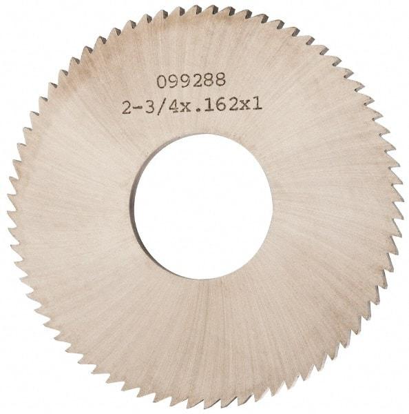 Made in USA - 2-3/4" Diam x 0.162" Blade Thickness x 1" Arbor Hole Diam, 72 Tooth Slitting and Slotting Saw - Arbor Connection, Solid Carbide, Concave Ground - Best Tool & Supply