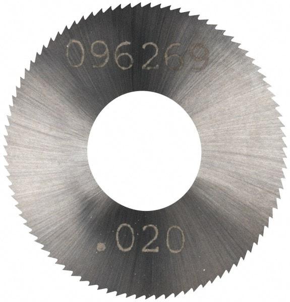 Made in USA - 1" Diam x 0.02" Blade Thickness, 3/8" Arbor Hole Diam, 98 Teeth, Solid Carbide Jeweler's Saw - Uncoated - Best Tool & Supply