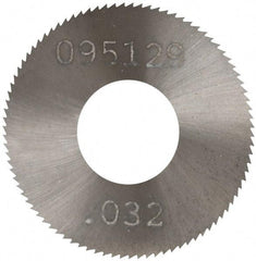 Made in USA - 1" Diam x 0.032" Blade Thickness, 3/8" Arbor Hole Diam, 98 Teeth, Solid Carbide Jeweler's Saw - Uncoated - Best Tool & Supply