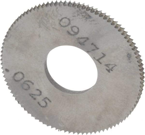 Made in USA - 1" Diam x 1/16" Thick, 3/8" Arbor Hole Diam, 98 Teeth, Solid Carbide Jeweler's Saw - Uncoated - Best Tool & Supply