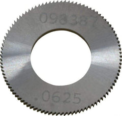 Made in USA - 1" Diam x 1/16" Thick, 1/2" Arbor Hole Diam, 98 Teeth, Solid Carbide Jeweler's Saw - Uncoated - Best Tool & Supply