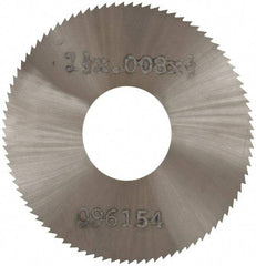 Made in USA - 1-1/2" Diam x 0.008" Blade Thickness, 1/2" Arbor Hole Diam, 140 Teeth, Solid Carbide, Jeweler's Saw - Uncoated - Best Tool & Supply