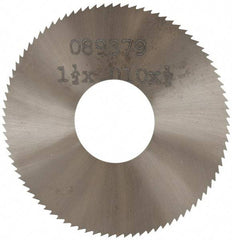 Made in USA - 1-1/2" Diam x 0.01" Blade Thickness, 1/2" Arbor Hole Diam, 130 Teeth, Solid Carbide, Jeweler's Saw - Uncoated - Best Tool & Supply