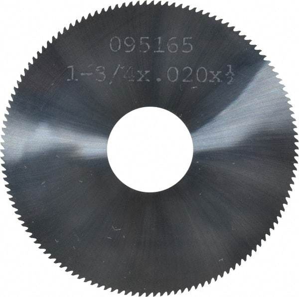 Made in USA - 1-3/4" Diam x 0.02" Blade Thickness, 1/2" Arbor Hole Diam, 130 Teeth, Solid Carbide, Jeweler's Saw - Uncoated - Best Tool & Supply