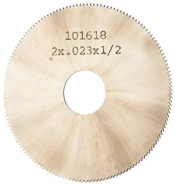 Made in USA - 2" Diam x 0.023" Blade Thickness, 1/2" Arbor Hole Diam, 152 Teeth, Solid Carbide Jeweler's Saw - Uncoated - Best Tool & Supply