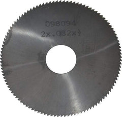 Made in USA - 2" Diam x 0.032" Blade Thickness, 1/2" Arbor Hole Diam, 110 Teeth, Solid Carbide Jeweler's Saw - Uncoated - Best Tool & Supply