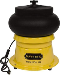 Burr King - 0.33 Cu Ft, 1/5 hp, Vibratory Tumbler - Adjustable Amplitude, Flow Through Drain - Best Tool & Supply