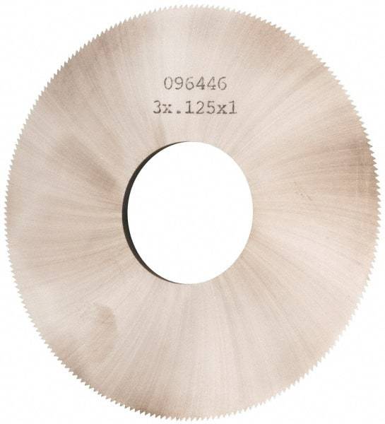 Made in USA - 3" Diam x 1/8" Thick, 1" Arbor Hole Diam, 230 Teeth, Solid Carbide Jeweler's Saw - Uncoated - Best Tool & Supply