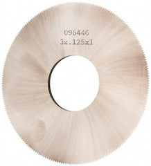 Made in USA - 3" Diam x 1/8" Thick, 1" Arbor Hole Diam, 230 Teeth, Solid Carbide Jeweler's Saw - Uncoated - Best Tool & Supply