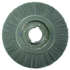 14" Diameter - Maximum Density Crimped Filament Miniatrue Disc Brush - 0.035/80 Grit - 2" Arbor - Best Tool & Supply