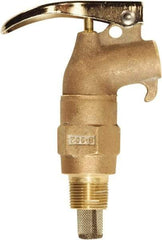 Justrite - 3/4" NPT Brass Rigid Drum Faucet - FM Approved, Internal Arrester, Self Closing - Best Tool & Supply