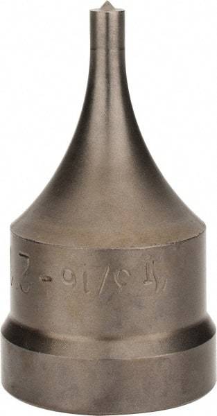 Cleveland Steel Tool - 13/16 Inch Wide Oblong Ironworker Punch - 1-17/32 Inch Body Diameter, 1-11/16 Inch Head Diameter, 2-11/16 Inch Overall Length - Best Tool & Supply