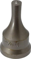 Cleveland Steel Tool - 13/32 Inch Diameter Round Ironworker Punch - 1-1/16 Inch Body Diameter, 1.24 Inch Head Diameter, 2-3/16 Inch Overall Length - Best Tool & Supply