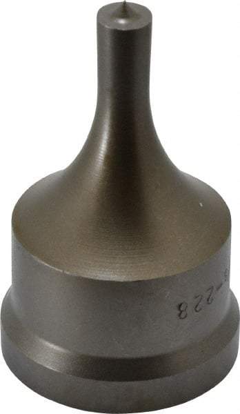 Cleveland Steel Tool - 3/8 Inch Diameter Round Ironworker Punch - 1-17/32 Inch Body Diameter, 1-11/16 Inch Head Diameter, 2-11/16 Inch Overall Length - Best Tool & Supply