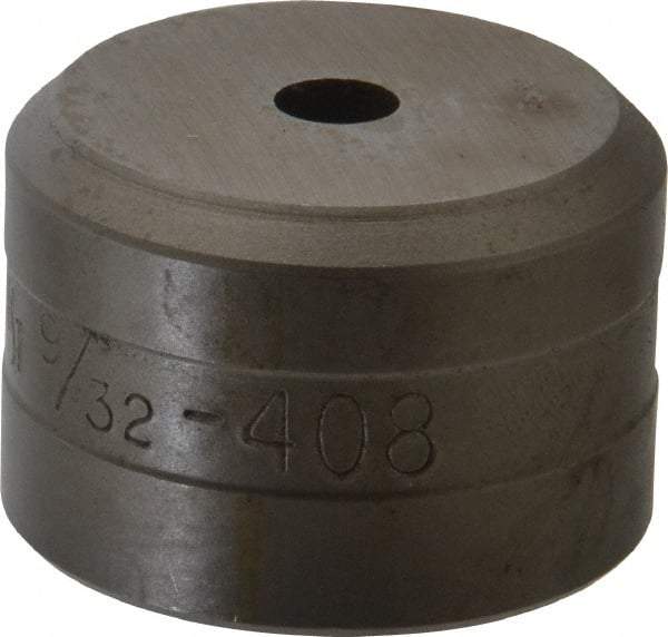 Cleveland Steel Tool - 9/32 Inch Diameter Round Ironworker Die - 1-1/2 Inch Head Diameter, 1 Inch Head Height - Best Tool & Supply