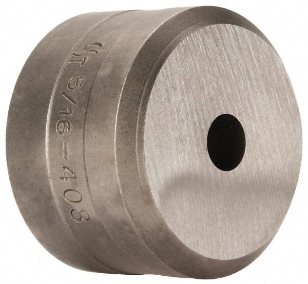 Cleveland Steel Tool - 5/16 Inch Diameter Round Ironworker Die - 1-1/2 Inch Head Diameter, 1 Inch Head Height - Best Tool & Supply