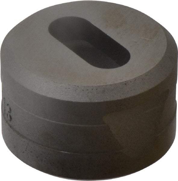 Cleveland Steel Tool - 1-3/32 Inch Long x 15/32 Inch Wide Oblong Ironworker Die - 1-13/16 Inch Head Diameter, 1-1/8 Inch Head Height - Best Tool & Supply