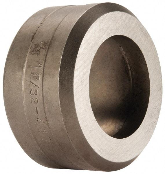 Cleveland Steel Tool - 1-7/32 Inch Diameter Round Ironworker Die - 2 Inch Head Diameter, 1 Inch Head Height - Best Tool & Supply