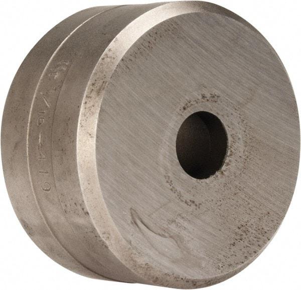 Cleveland Steel Tool - 9/16 Inch Diameter Round Ironworker Die - 2-3/8 Inch Head Diameter, 1-1/4 Inch Head Height - Best Tool & Supply