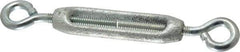 Made in USA - 74 Lb Load Limit, 1/4" Thread Diam, 2-1/4" Take Up, Malleable Iron Eye & Eye Turnbuckle - 2-5/16" Body Length, 11/64" Neck Length, 5-1/2" Closed Length - Best Tool & Supply