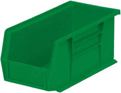 Akro-Mils - 30 Lb. Load Capacity, 10-7/8" Deep, Green Polymer Hopper Stacking Bin - 5" High x 5-1/2" Wide x 10-7/8" Long - Best Tool & Supply