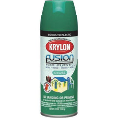 Krylon - Spring Grass, Gloss, Direct to Plastic Spray Paint - Up to 25 Sq Ft per Can, 12 oz Container, Use on Fiberglass, Hard Vinyl, Plastics, PVC, Resin - Best Tool & Supply