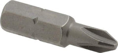 Wera - #2, Hex Drive Standard Phillips Screwdriver Bit - 5/16" Drive, 1-1/4" OAL - Best Tool & Supply