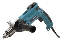 Makita - 1/2" Keyed Chuck, 900 RPM, Pistol Grip Handle Electric Drill - 7 Amps, 115 Volts, Reversible, Includes Chuck Key, Drill Chuck, Side Handle - Best Tool & Supply