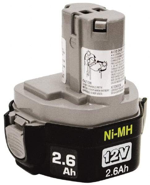 Makita - 12 Volt NiMH Power Tool Battery - 2.6 Ahr Capacity, 1 hr Charge Time, Series Mforce - Best Tool & Supply