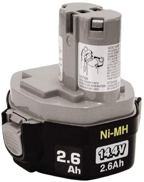 Makita - 14.4 Volt NiMH Power Tool Battery - 2.6 Ahr Capacity, 1 hr Charge Time, Series Mforce - Best Tool & Supply